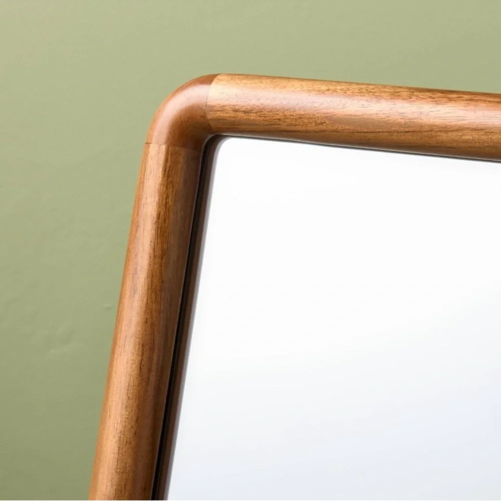 New! Wood Accent Mirror with Brass Feet - Hearth & Hand™ with Magnolia Spring
